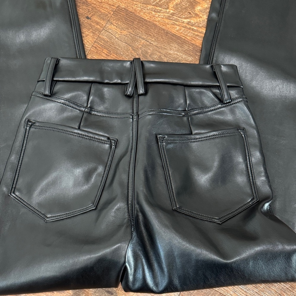 Good American Black Leather Leggings - Picture 5 of 7